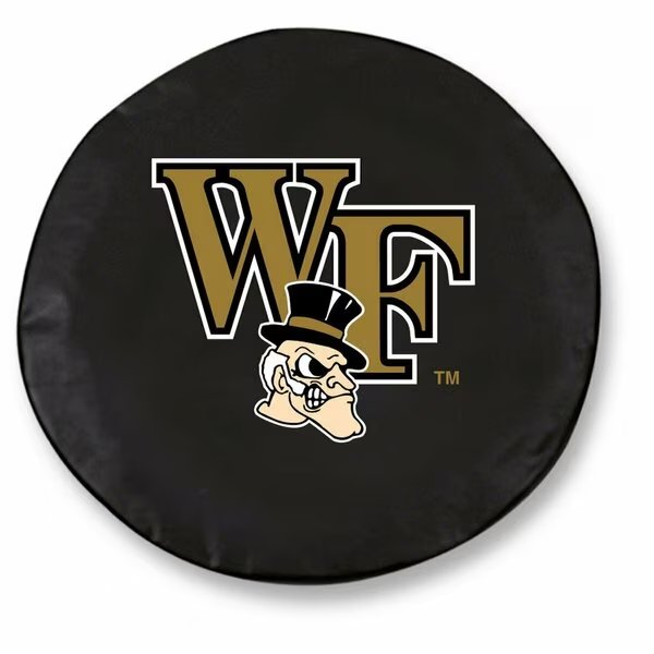 37 x 12.5 Wake Forest Tire Cover, Holland Bar Stool Co, Mfr#: TCH1WakeFrBK